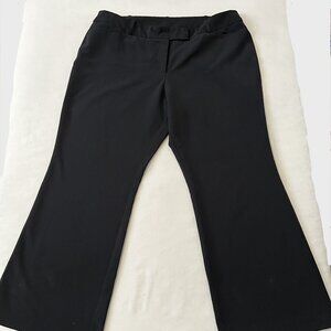 George Women's Crop Flare Pant Black 18P Polyester Rayon Spandex Inseam 28 1/2"